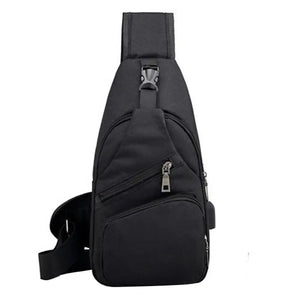 Men Outdoor Chest Bag with USB Charge Port