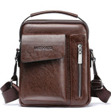 Casual Men Shoulder Bag Vintage Crossbody Bags Leather Handbag