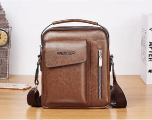 Casual Men Shoulder Bag Vintage Crossbody Bags Leather Handbag