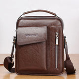 Casual Men Shoulder Bag Vintage Crossbody Bags Leather Handbag