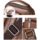 Casual Men Shoulder Bag Vintage Crossbody Bags Leather Handbag