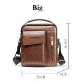 Casual Men Shoulder Bag Vintage Crossbody Bags Leather Handbag