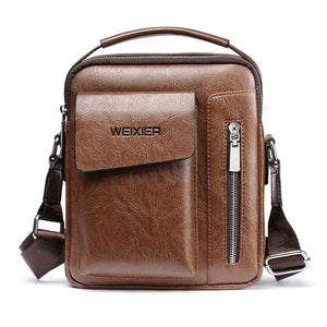 Casual Men Shoulder Bag Vintage Crossbody Bags High Male Bag PU Leather Handbag
