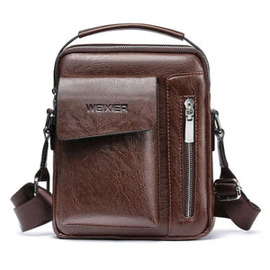 Casual Men Shoulder Bag Vintage Crossbody Bags High Male Bag PU Leather Handbag