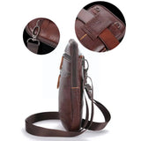 Men's Leather Waist Pack Phone Pouch Bag Belt Crossbody Shoulder Chest Pack