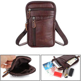 Men's Leather Waist Pack Phone Pouch Bag Belt Crossbody Shoulder Chest Pack