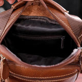 Casual Men's Leather Crossbody Shoulder Bag Solid Male Purse