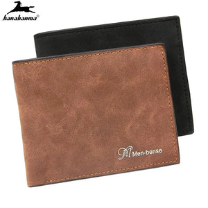 Men's Thin Leather Wallet Business Short Wallet Multi-card Soft Purse