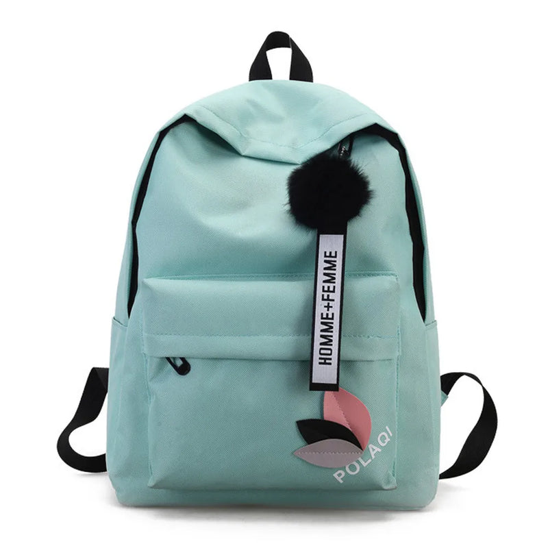 Casual Canvas Schoolbag Teenage Girls Boys Travel Rucksack Shoulder Handbag