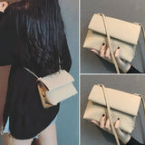 Casual Small Soft Single Shoulder Crossbody Pack Chain Bag Handbags for Woman PU