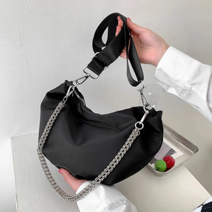 Nylon Chain Shoulder Bag Crossbody High Capacity Female Messenger Bag