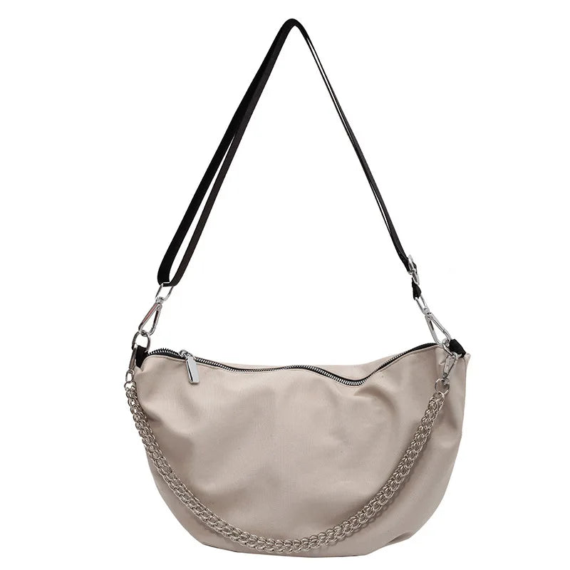 Nylon Chain Shoulder Bag Crossbody High Capacity Female Messenger Bag