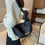 Casual Nylon Crossbody Bag Large Shoulder Bags for Women with Earphone Bag