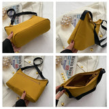 Casual Nylon Crossbody Underarm Bag Ladies Solid Shoulder Messenger Bags