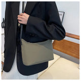 Casual Nylon Crossbody Underarm Bag Ladies Solid Shoulder Messenger Bags
