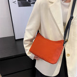 Casual Nylon Crossbody Underarm Bag Ladies Solid Shoulder Messenger Bags