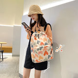Casual Nylon Graffiti Printing Backpack Women Large Capacity Backpack