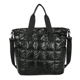 Casual Nylon Green Shoulder Bag Cotton Women Handbag Quilted Bucket Totes