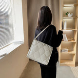 Quilted Padded Women Shoulder Bags Large Capacity Tote