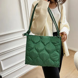 Quilted Padded Women Shoulder Bags Large Capacity Tote