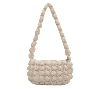 Nylon Quilted Crossbody Shoulder Bag for Women