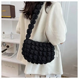 Nylon Quilted Crossbody Shoulder Bag for Women