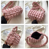 Nylon Quilted Crossbody Shoulder Bag for Women