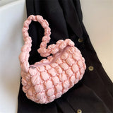 Nylon Quilted Crossbody Shoulder Bag for Women