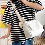 Casual Nylon School Shoulder Bags Women Solid Messenger Bags