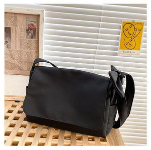 Casual Nylon School Shoulder Bags Women Solid Messenger Bags
