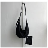 Casual Nylon Shoulder Bag Large Capacity Crossbody Handbag with Wallet
