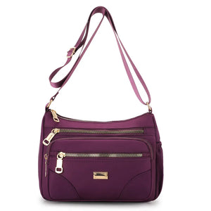 Nylon Crossbody Bag Waterproof Multi-layer Shoulder Bag