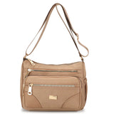 Nylon Crossbody Bag Waterproof Multi-layer Shoulder Bag