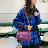 Nylon Crossbody Bag Waterproof Multi-layer Shoulder Bag