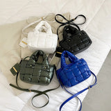 Nylon Shoulder Bag Space Cotton Padded Handbag Quilted Totes Warm Winter Small W