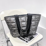 Nylon Space Padded Women Handbags Large Capacity Shoulder Totes