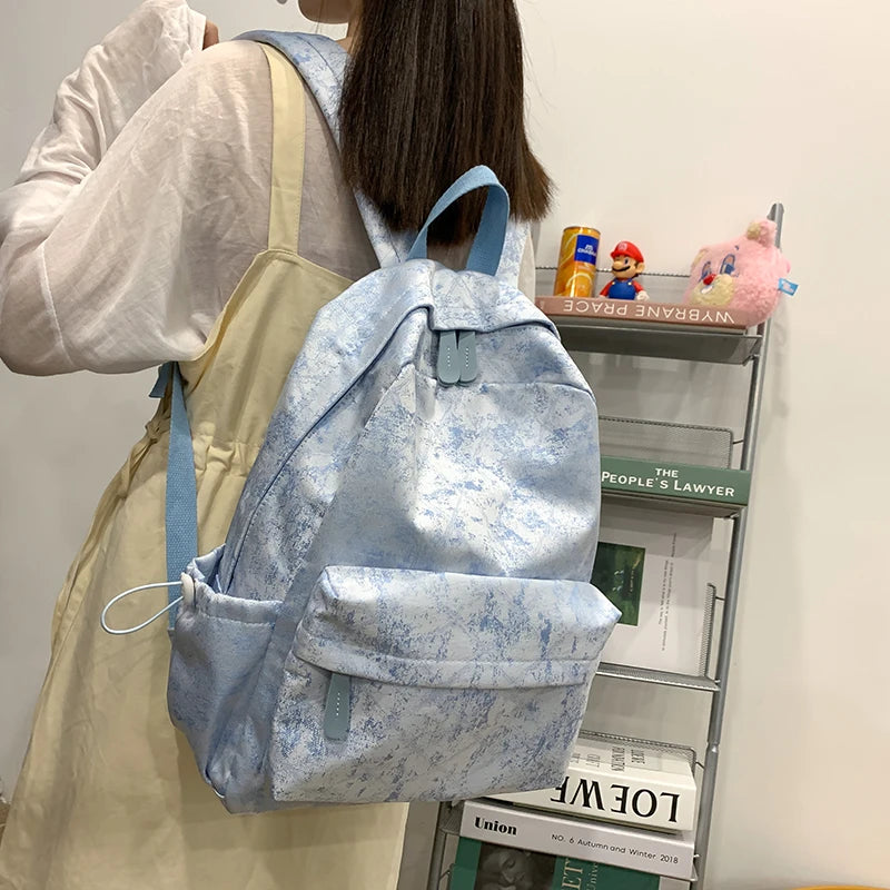 Casual Nylon Women Backpack Large Capacity Daypack Outdoors Travel Backpacks