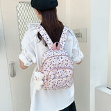 Casual Nylon Women Backpack Small Students Book Bags School Bags for Teen