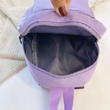 Casual Nylon Women Mini Backpack Solid Preppy Style Students School Bags Female