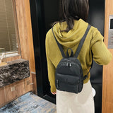 Casual Nylon Women Mini Backpack Solid Preppy Style Students School Bags Female