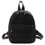 Nylon Women Mini Backpack Solid Preppy Style School Bags