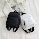 Casual Nylon Women Mini Backpack Solid Small School Bags for Students