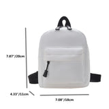 Casual Nylon Women Mini Backpack Solid Small School Bags for Students