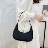 Casual Nylon Women Shoulder Bags Handbags Solid Small Top-handle Bags