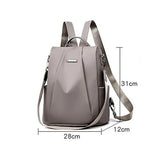 Casual Oxford Backpack Women Waterproof Nylon School Travel Tote Backpack