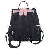 Casual Oxford Leather Backpack Women Ladies Zipper Shoulder Bag