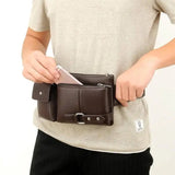 Casual PU Leather Business Shoulder Bag Crossbody Travel Sports Sling Pack