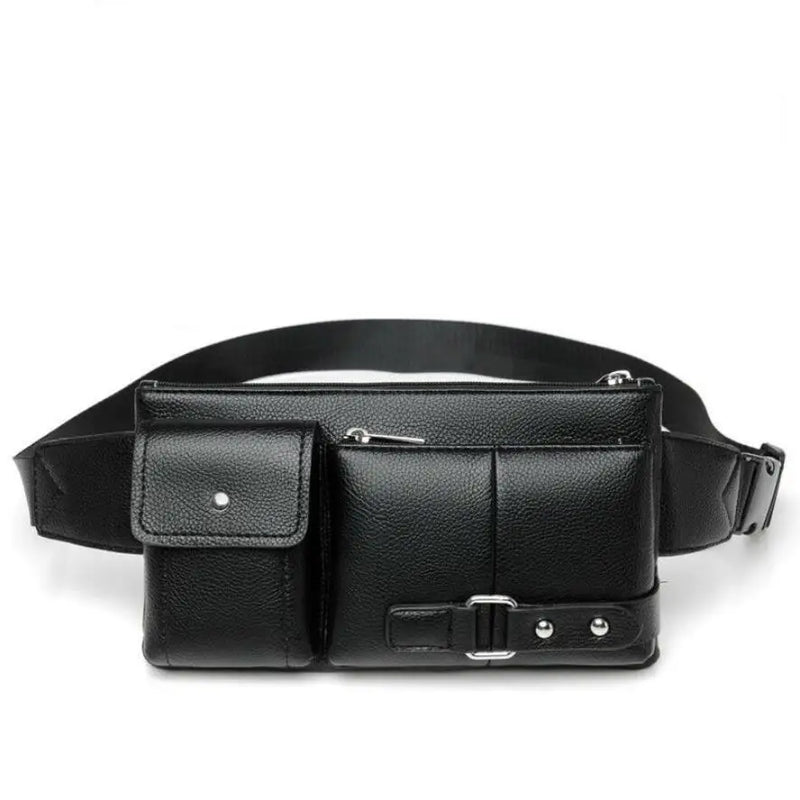 Casual PU Leather Business Shoulder Bag Crossbody Travel Sports Sling Pack
