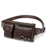 Casual PU Leather Business Shoulder Bag Crossbody Travel Sports Sling Pack