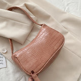 Casual PU Leather Sling Crossbody Bag Chain Shoulder Handbag